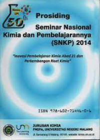 Image of Prosiding Seminar Nasional Kimia Dan Pembelajarannya (SNKP) 2014