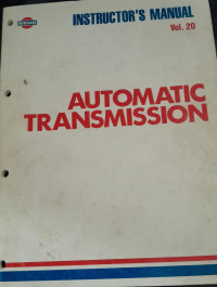 Image of Instructor's Manual Vol. 20 Automatic Transmission
