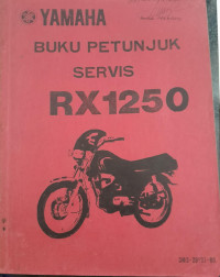 Image of Yamaha Buku Petunjuk servis RX 1250
